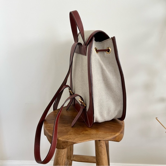 Vintage Bally Leather & canvas backpack - Picture 5 of 10